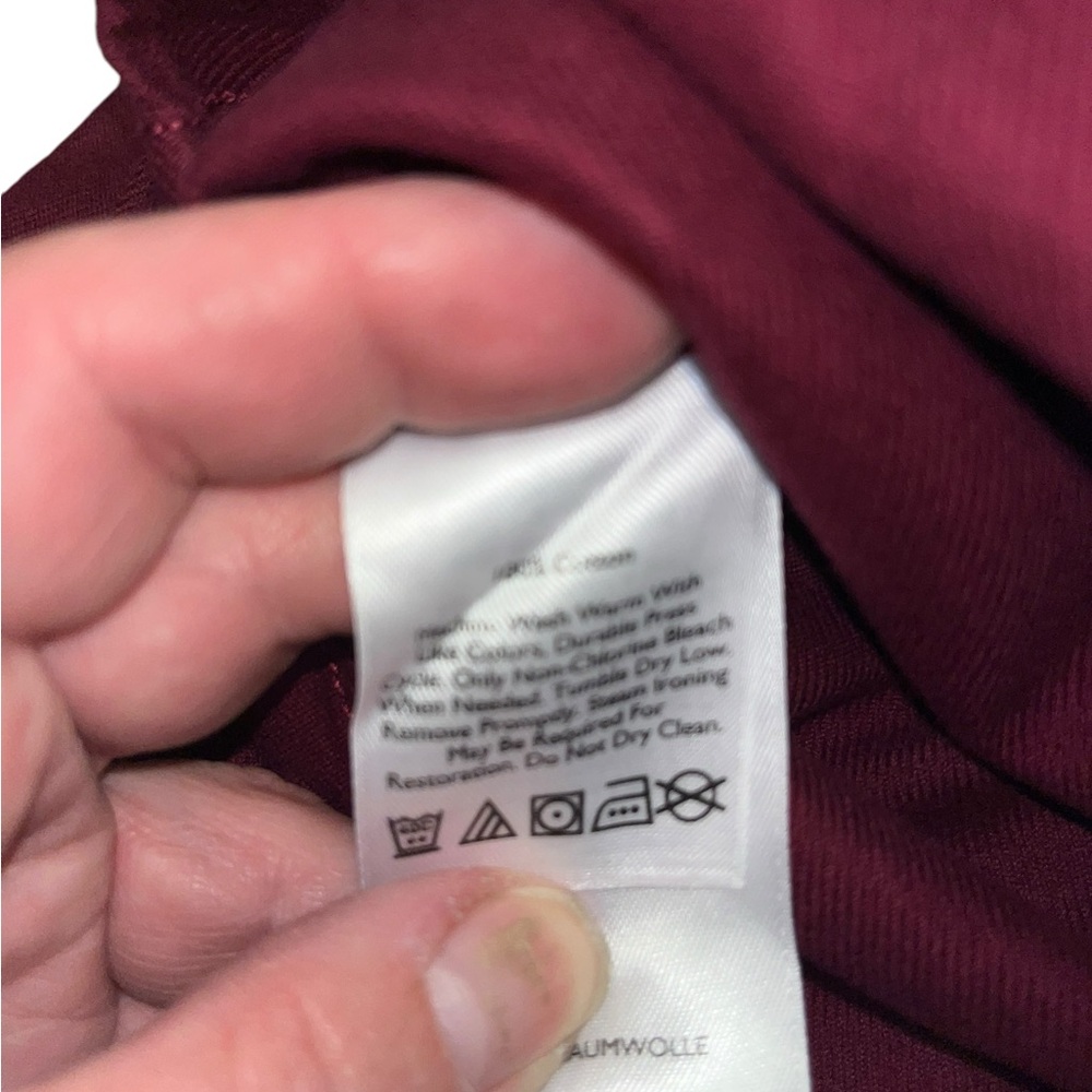 Eddie Bauer Dark Berry Burgundy Button-Up Shirt Size TXXL - Picture 3 of 4